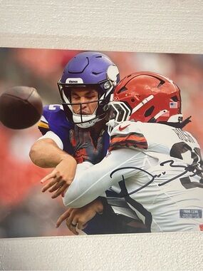 Autographed NFL Photo of the Cleveland Browns Devin Bush
